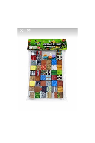 Manyetik Yapı Blokları Minecraft Mıknatıslı 49 Parça Yapı Seti 1 Figürlü Eğitici Zeka Oyuncağı