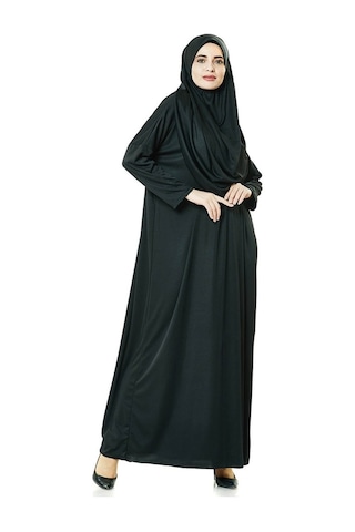 Tek Parça Namaz Elbisesi - Siyah - 5015