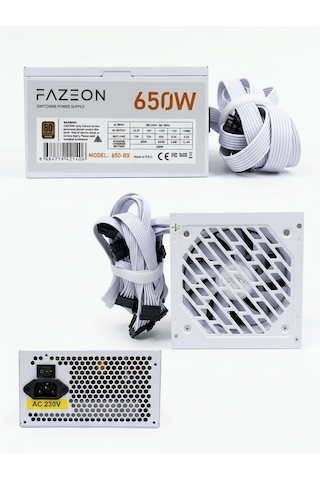Fazeon P1a650b 650w 80+ Bronze Psu Power Supply Güç Kaynağı Beyaz