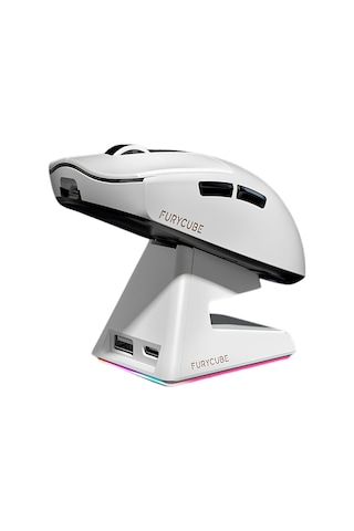 Furycube G9 Pro Paw3311 Kablolu Bluetooth 2.4ghz 22000dpı Kablosuz Gaming Oyuncu Mouse - Beyaz