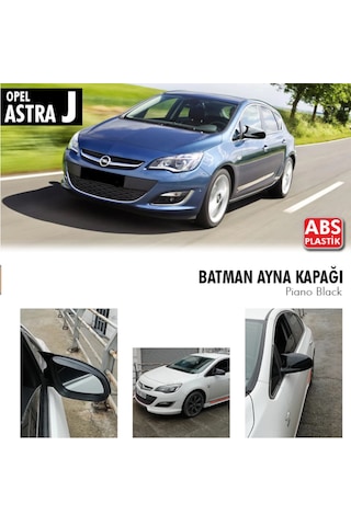 Opel Astra J Yarasa Ayna Kapağı - Parlak Siyah Abs Plastik