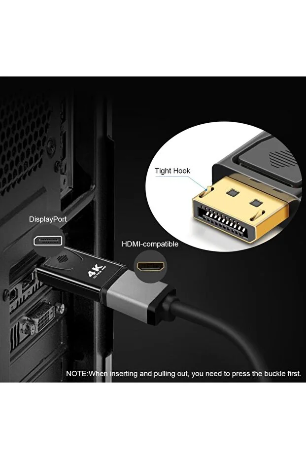 4k Full 30 60hz Hd Adaptör Displayport To Hdmı Adaptor Çevirici Dönüştürücü Adaptör Display Port Dönüştürücü 001