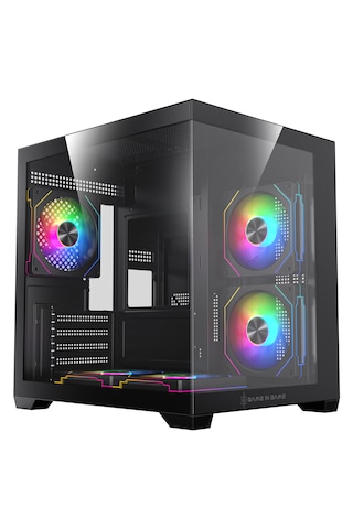 Game İn Game Cool Siyah 5x12cm Argb Fanlı M.atx Akvaryum Kasa