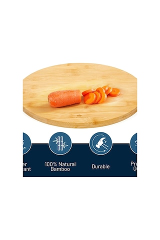 Bambu Kesme Tahtası Bambu Nihale Bambu Peynir Pizza Sunum Servis Tahtası 18 Cm Bambu Kahverengi Diğer