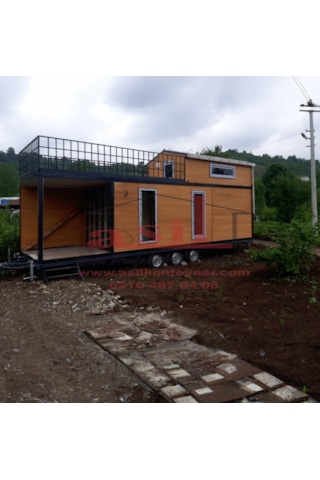 30 M² Loft Kat,balkon, V Çatı, Plaka Ve O2 Belgeli Tiny House