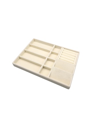 Yerli Üretim Helsinki Model Süet Kaplama Krem Renk Çoklu Mix Çekm Krem