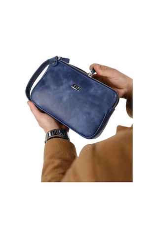 Mft Leather Hakiki Deri Unisex El Çantası Moon Bag 4381 Tiguan Lacivert