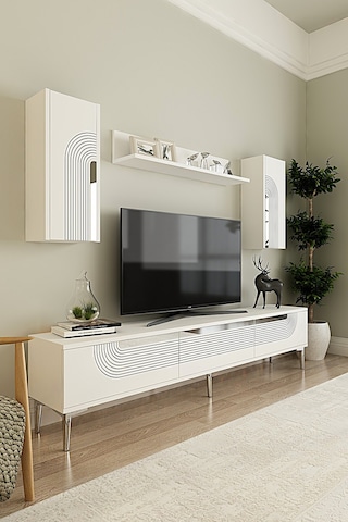 Tvr1803bs - Meyra Tvr180 Ünitesi Takım Beyaz-sılver 180cm Beyaz-sılver