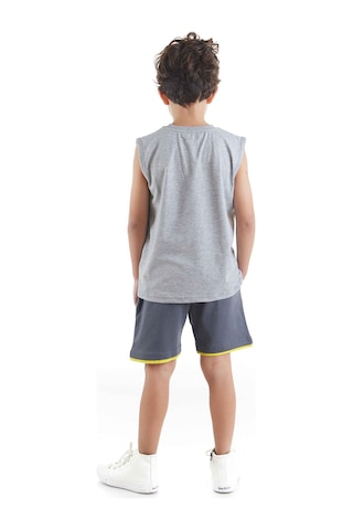 Denokids Mshb&g Pizzacı Köpekbalığı Erkek Çocuk T-shirt Şort Takım Çok Renkli