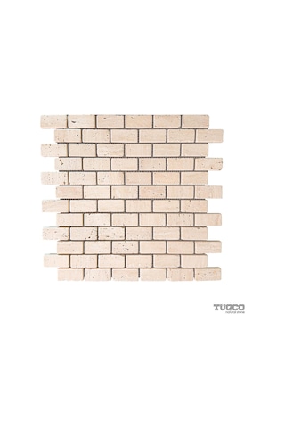 Tuqco Dogal Tas 2,3 X 4,8 Cm Brick Traverten Eskitme Mermer Mozaik