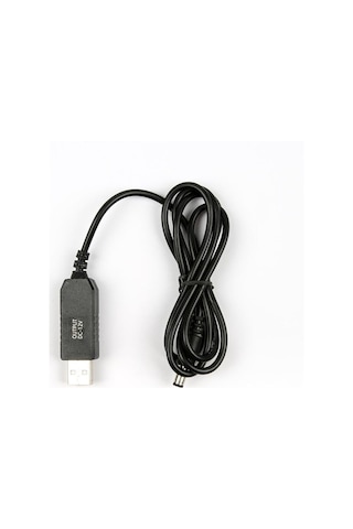 5v-12v Usb To Dc 5.5x2.5mm Kablo 12v 1a 5 Volt 12 Volt Yükseltici Superbox Adaptör Çevirici