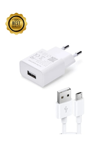Abatech Hızlı Şarj Destekli Usb Micro Girişli Adaptör Ve Kablo Şarj Aleti 18w 3.4a Beyaz