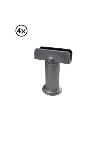 Doğru Urban Ayak 8 Cm Saten U Geçme Mobilya Ayağı X 4 Adet Gri