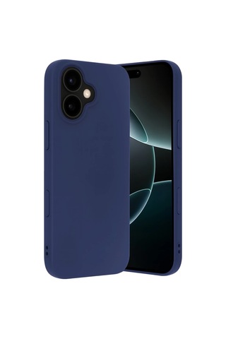 Apple Apple iPhone Uyumlu 17 Nano İçi Kadife Silikon - Lacivert