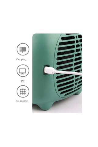 Soulader Kompakt Ve Sessiz Çalışan Masaüstü Mini Fan, Ofis Ve Öğrenci Masaları İçin Pratik Hava Soğutucu, Yeşil