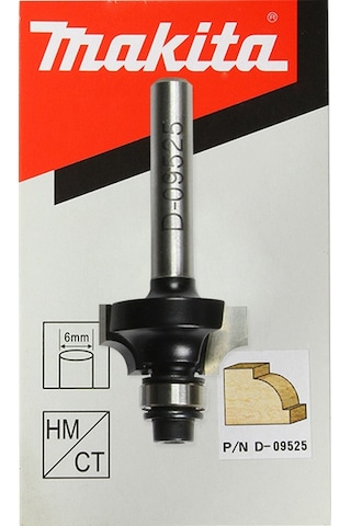 Makita D-09525 Rulmanlı Kordon Bıçağı Dış Bükey Uç Freze Bıçağı 6