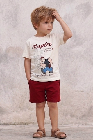 Dmb Kids Erkek Çocuk Penye Şortlu Takım Dmb-7637 Bordo