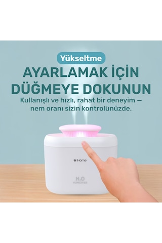 Npo İhome14 Rgb Renkli 3300ml Aromaterapi Difüzör Ultrasonik Hava Nemlendirici Buhar Makinesi 