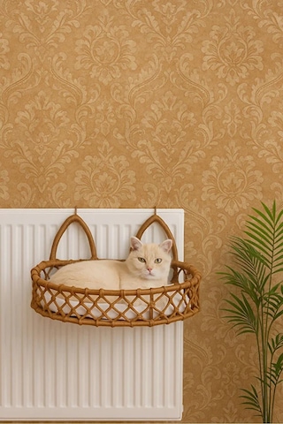 Reyo Tasaryum Kedi Köpek Kalorifer Yatağı, Hamak, Radyatör Kedi Yatağı Kahverengi