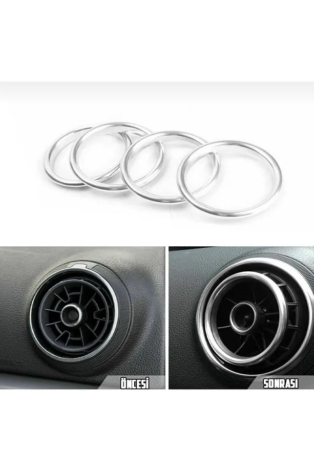 Audı Uyumlu A3 8v Havalandırma Halkası Gümüş