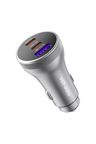 Ven-dens Vd-cc012 Premium 90w 3-port Hızlı Araç Şarj Cihazı
