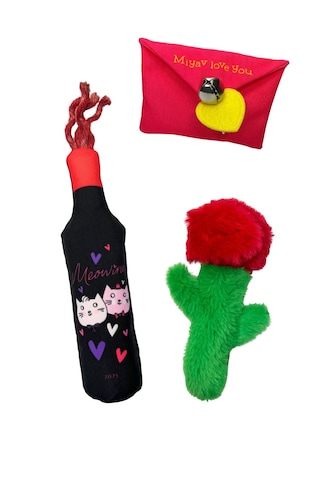 Miyav Love You Peluş Kedi Oyuncak Seti