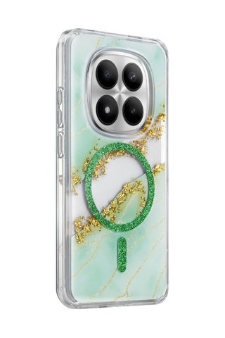 Onegif Xiaomi Redmi Note 15 4g Lotus Simli Magsafe Kapak - Yeşil Kod: 1598