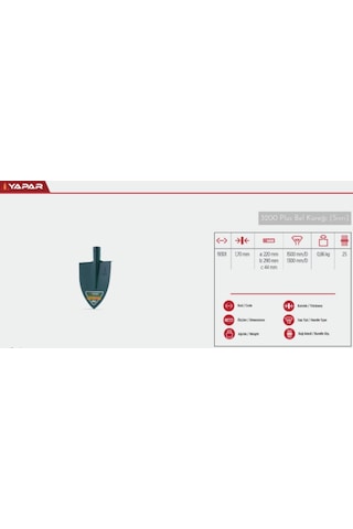 Bel Kürek Yaparlar 3200 Bel Küreği Sivri