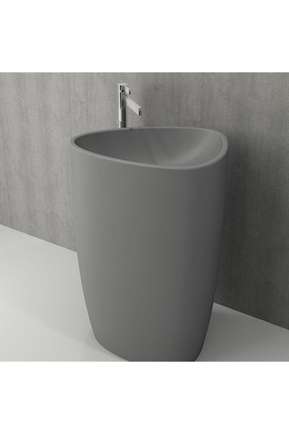 Bocchi Etna Monoblok Yerden Lavabo Mat Gri 1075-006-0125