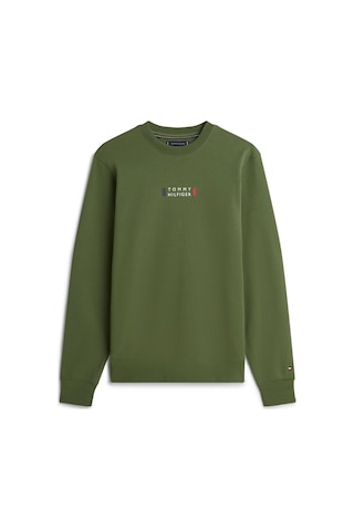 Tommy Hilfiger Brand Love Sweatshırt Erkek Yeşil Sweatshirt - Mw0mw41428
