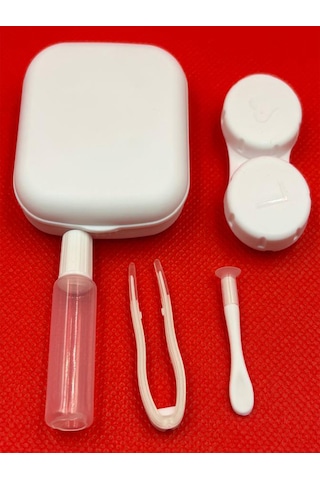 Lens Kutusu Ve Takma Aparatı Seti Mini Aynalı Beyaz