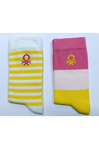 United Colors Of Benetton Unıted Colors Of Benetton Erkek Çocuk 2'li Soket Çorap Bnt-g24087 Sarı