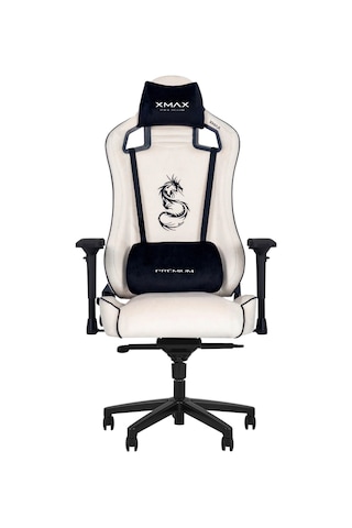 Pro Ayak Uzatmalı Kol Pedli Maximus Beyaz Oyuncu Koltuğu Beyaz