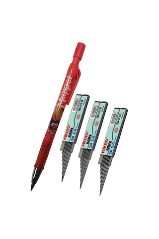 Versatil Kalem 2.0 MM Kalın Uçlu Kırmızı ve Yedek Kalın Uç 2.0 MM Siyah 3 Adet