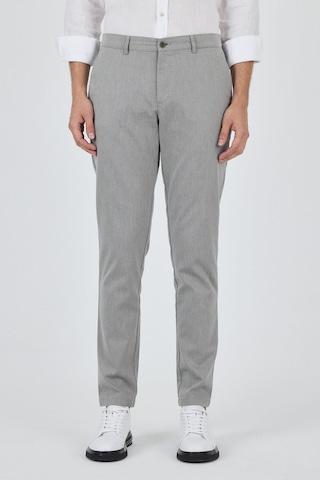İmza Gri Desenli Armürlü Yan Cep Düz Paça Comfort Fit Pamuklu Casual Chino Pantolon 1003250122 Gri