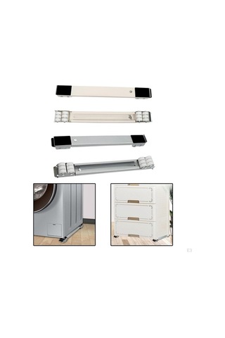 Pazly 2 Adet Beyaz Ayarlanabilir Taban Mobilya Aletleri Silindir Beyaz