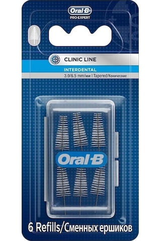 Oral-B Clinic Line Interdental Arayüz Fırçası Yedeği Eğimli 2 x 6'lı