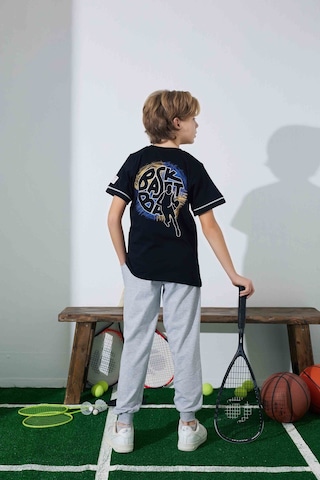 Tarık 6-11 Yaş Erkek Çocuk Pijama Basket 3944210 - Siyah Siyah