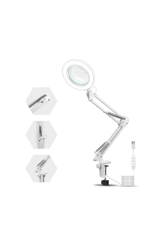 Valkyrie Katlanabilir Ayarlanabilir Led Işıklı Masaüstü Büyüteç
