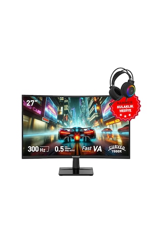 Gamebooster Gb-27c300ff 300hz 0.5ms Gaming Monitör +gb H02b Hammer Rainbow Kulaklık