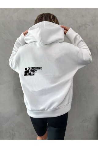Altamira Unisex Effect Baskılı Oversize Kapşonlu Sweatshirt 001