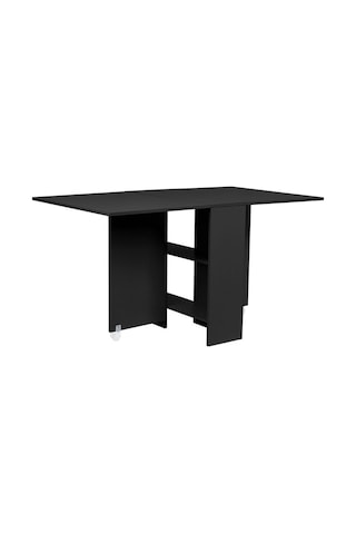 Silvia Siyah Ahşap Katlanır Yemek Masası