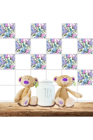 Yaozixa Mediterranean Tarzı Pvc Otostikler 20x20cm 10 Adet - Duvar Dekorasyonu, Kolay Uygulama Ve Temiz Kaldırma Diğer