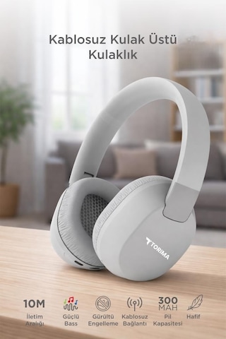 Torima HD50 Bluetooth Kulaklık Kulak Üstü Kablosuz Kulaklık