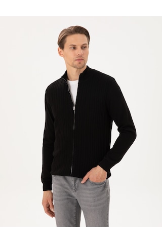 Pierre Cardin Erkek Siyah Hırka Triko 50300508-vr046 Siyah