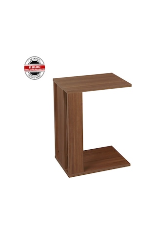 Single C Yan Servis Sehpa Nil Cevizi / Tekerlekli Laptop Sehpa