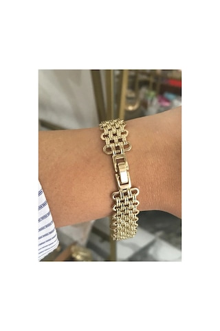 Halat Model Künye Bileklik Kararmaz Altın