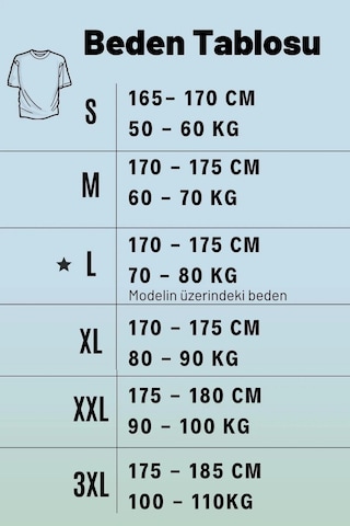 Erkek Gri El Yazısı İmza Baskı Normal Kesim Bisiklet Yaka Erkek T-shirt 22etsheyaz 001