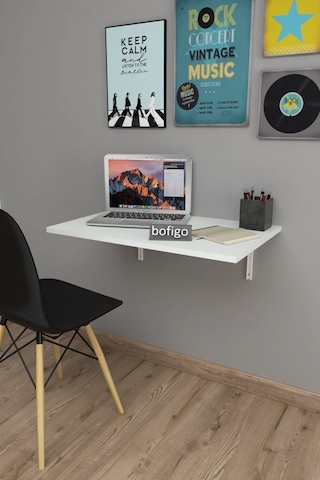 Bofigo Katlanır Duvara Monte Mutfak Çalışma Masası 72 x 45 CM Beyaz