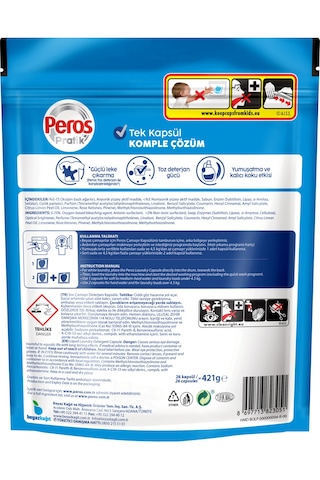 Peros Pratik Matik Çamaşır Deterjanı Kapsülü - Tableti 56 Adet Beyazlar 2pk 26 Set